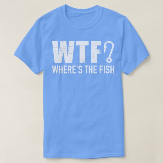 魚釣りWTFどこ魚 Tシャツ (デザイン正面)
