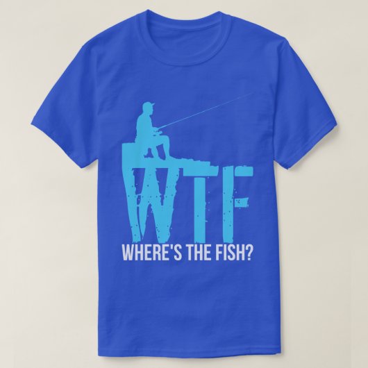 魚釣りWTFザフィッシュ Tシャツ (デザイン正面)