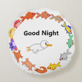 魚釣枕 ラウンドクッション (裏面)