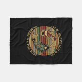 魚鉢で泳失ったぐ魂は2人だ フリースブランケット (正面(横))