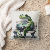 魚鉢にオタマガエルを入れた母親 クッション (ブランケット)