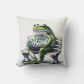 魚鉢にオタマガエルを入れた母親 クッション (正面)