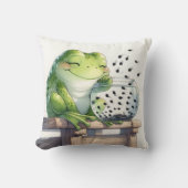 魚鉢にオタマガエルを入れた母親 クッション (正面)