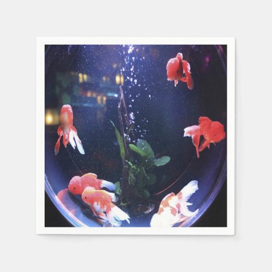 魚鉢の写真 スタンダードカクテルナプキン (正面)