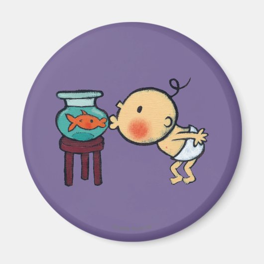 魚鉢キスオレンジ金魚 マグネット (正面)