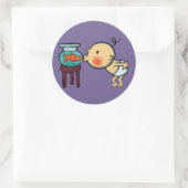 魚鉢キスオレンジ金魚 ラウンドシール (バッグ)