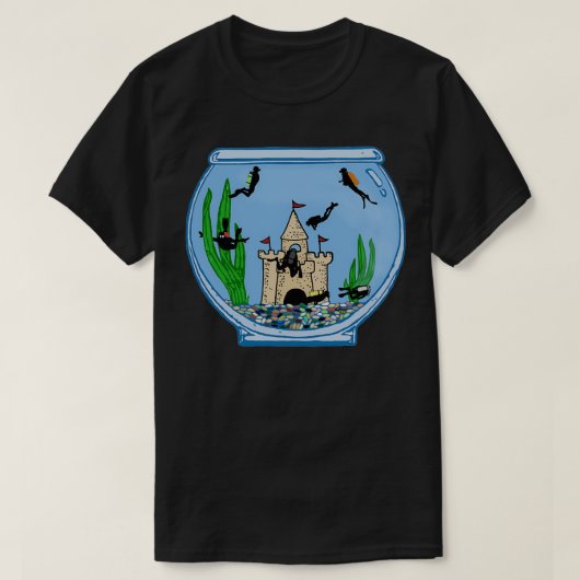 魚鉢ダイバー Tシャツ (デザイン正面)
