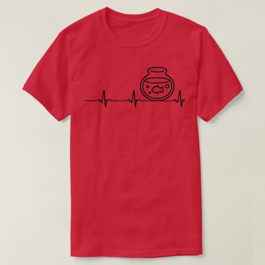 魚鉢ハートビートフィッシュ繁殖ekg tシャツ (デザイン正面)
