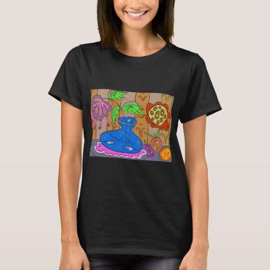 魚鉢花瓶 Tシャツ (正面)