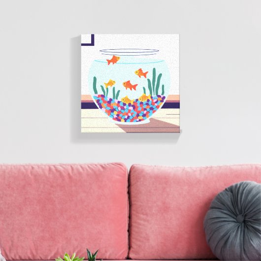 魚鉢 キャンバスプリント (インサイチュ (リビング))