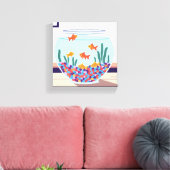 魚鉢 キャンバスプリント (インサイチュ (リビング))