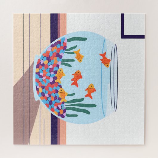 魚鉢 ジグソーパズル (横)