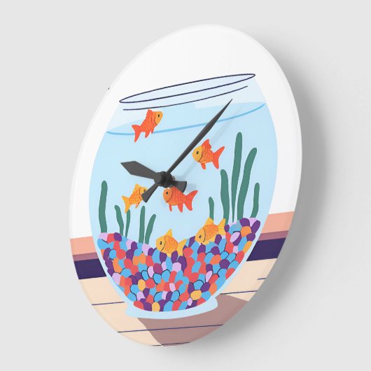 魚鉢 ラージ壁時計 (傾斜)