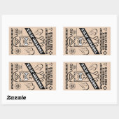 魚雷ジュースシール 長方形シール (シート)