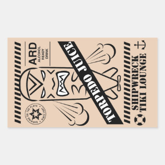 魚雷ジュースシール 長方形シール