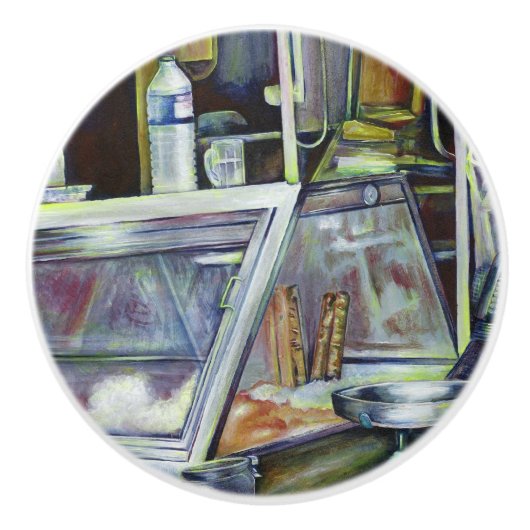 魚頭カレーは？シンガポール セラミックノブ (正面)