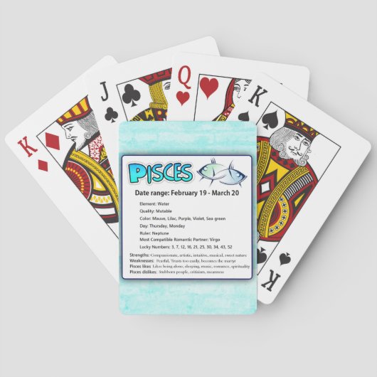 魚類の占星術のな占星術の(占星術の)十二宮図カード トランプ (裏面)