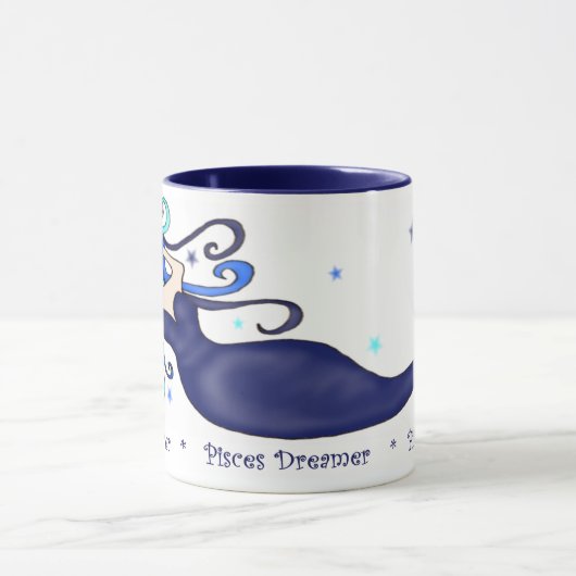 魚類の夢みる人のマグ マグカップ (中央)