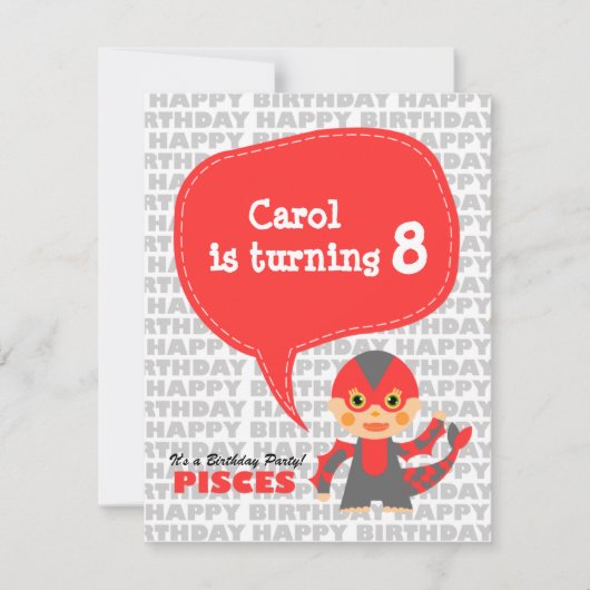 魚類の子供のパーティの招待状 招待状 (正面)