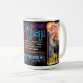 魚類の牡羊座の先端の(占星術の)十二宮図の白15のozのマグ コーヒーマグカップ (正面右)