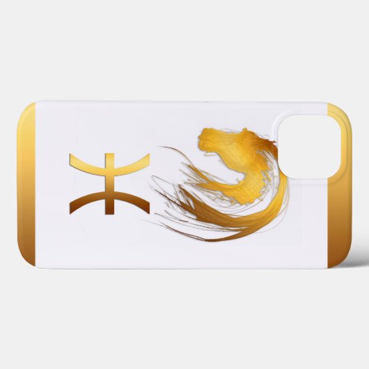 魚類の馬の中国語および西部の占星術 Case-Mate iPhoneケース (裏面 (横))