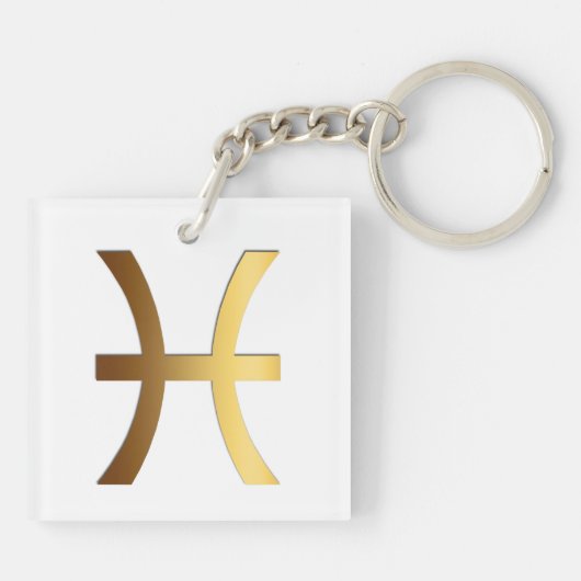 魚類の馬の西部の中国のな占星術Keychain キーホルダー (裏面)