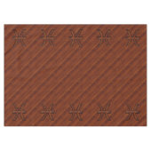 魚類の(占星術の)十二宮図はマホガニーの木製の装飾に署名します テーブルクロス (正面(横))