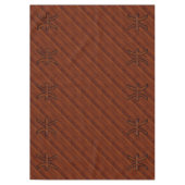 魚類の(占星術の)十二宮図はマホガニーの木製の装飾に署名します テーブルクロス (正面)