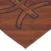 魚類の(占星術の)十二宮図はマホガニーの木製の装飾に署名します テーブルクロス (アングル)