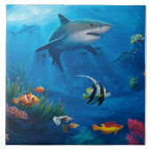 魚類イラストレーション タイル (正面)