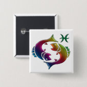 魚類陽気なボタン 缶バッジ (正面&裏面)