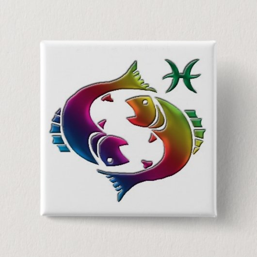 魚類陽気なボタン 缶バッジ (正面)