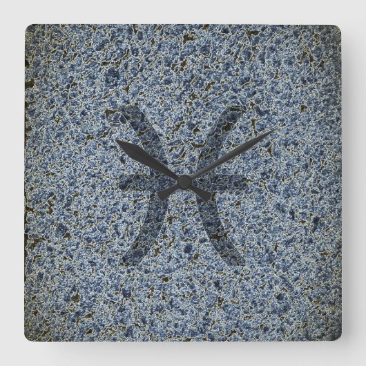 魚類 スクエア壁時計 (正面)