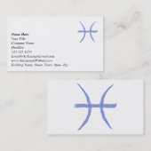 魚類。 (占星術の)十二宮図の占星術の印 名刺 (正面/裏面)