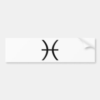 魚類- (占星術の)十二宮図の印 バンパーステッカー