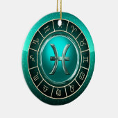 魚類-魚の占星術のな印 セラミックオーナメント (右)
