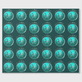 魚類|魚の占星術のな印 ラッピングペーパー (フラット)