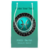魚類-魚の占星術の記号 スモールペーパーバッグ (正面)