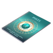 魚類-魚の(占星術の)十二宮図の印人格特性 ノートブック (左側)