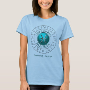 魚類-魚の(占星術の)十二宮図の印 Tシャツ