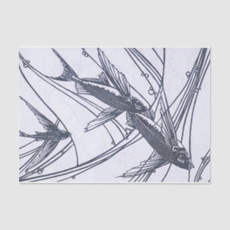 魚飛んでいるティッシュペーパー 薄葉紙