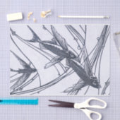 魚飛んでいるティッシュペーパー 薄葉紙 (クラフト)