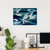 魚飛んでいる小野幕府1938年頃 ポスター (ホームオフィス)