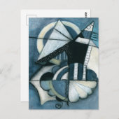 魚飛んでいる葉書 ポストカード (正面/裏面)