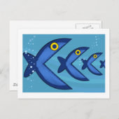 魚食べ類 ポストカード (正面/裏面)