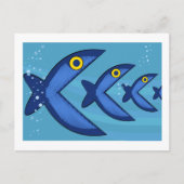 魚食べ類 ポストカード (正面)