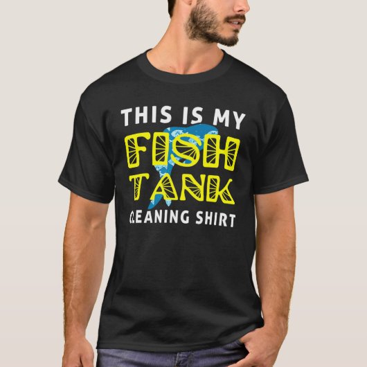 魚飼育採石場私の水槽の掃除 Tシャツ (正面)