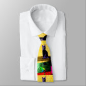 魚飼育用の水槽のグランジなポップアート猫 ネクタイ (タイ)