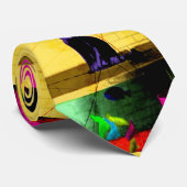 魚飼育用の水槽のグランジなポップアート猫 ネクタイ (ロール)