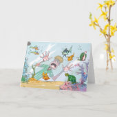 魚飼育用の水槽カード カード (黄色い花)